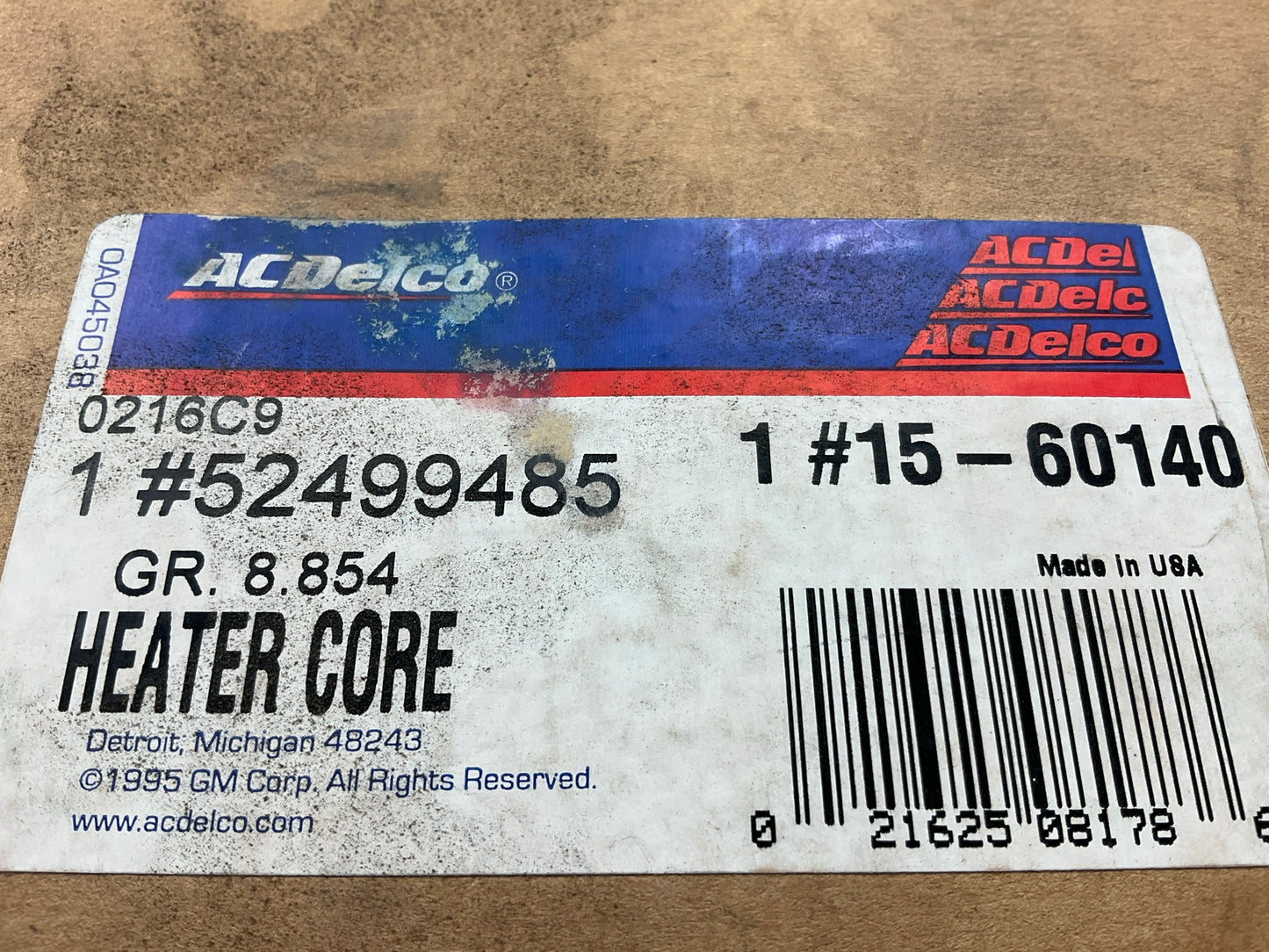 Minor Cosmetic Damage, See Actual Photos - Acdelco 15-60140 A/C Heater Core