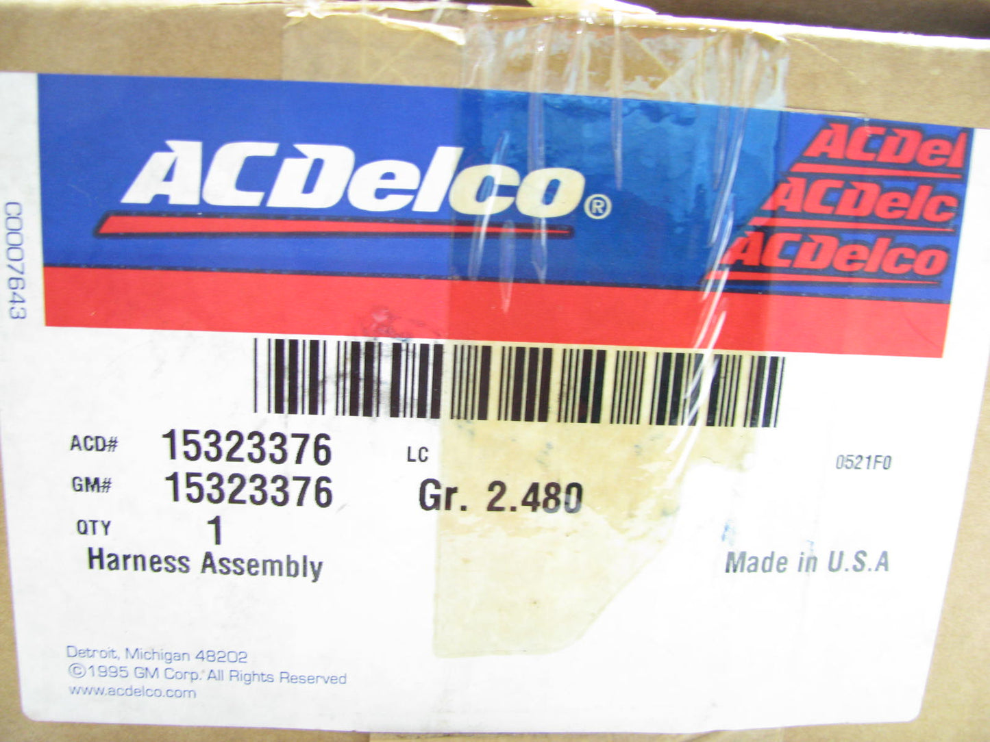 Acdelco 15323376 Head Lamp Light Wiring Wire Harness - 2000 Cadillac Seville