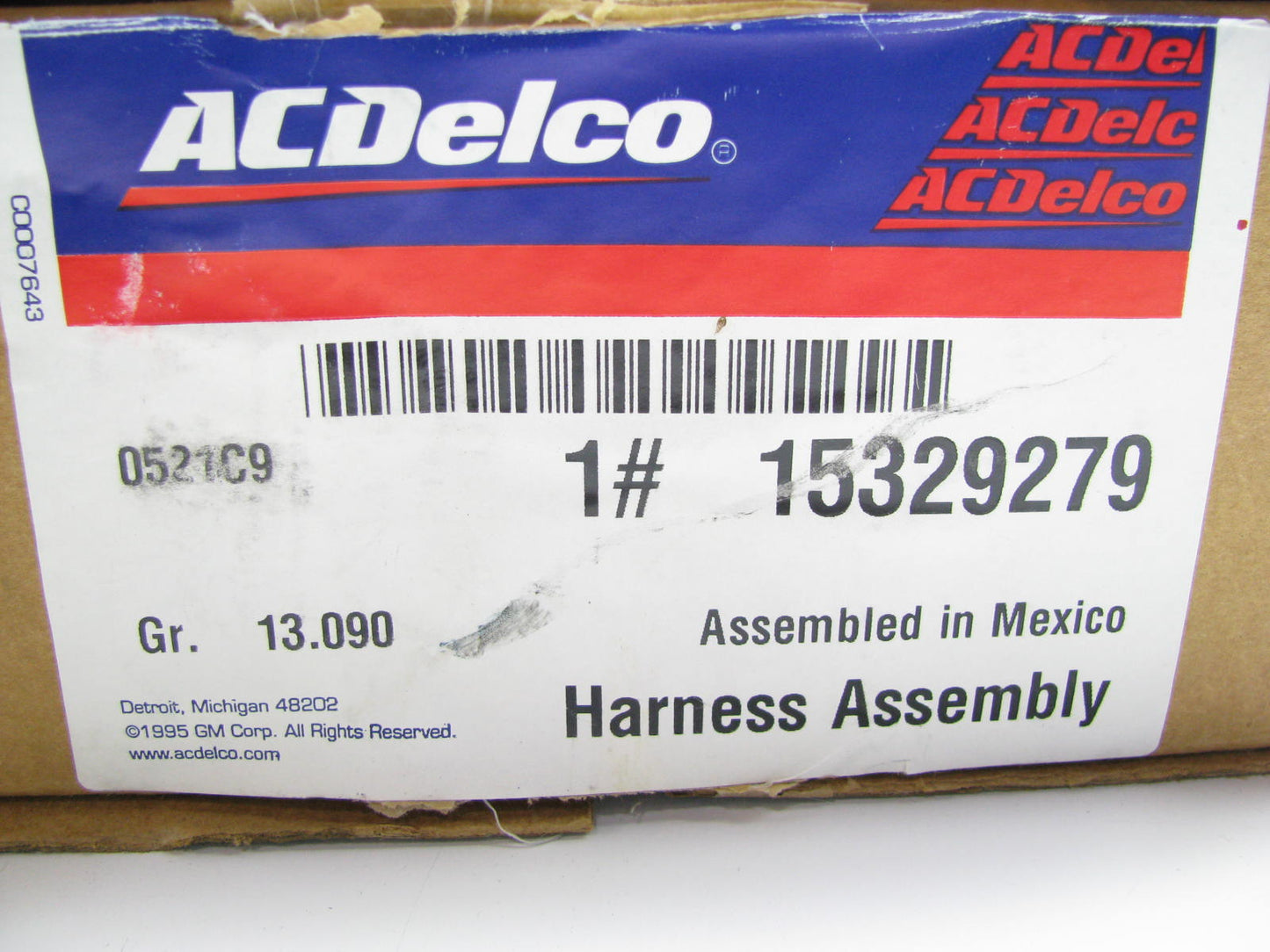 NOS GM Acdelco 15329279 Body Wire Wiring Harness OEM 2000 Impala, Monte Carlo