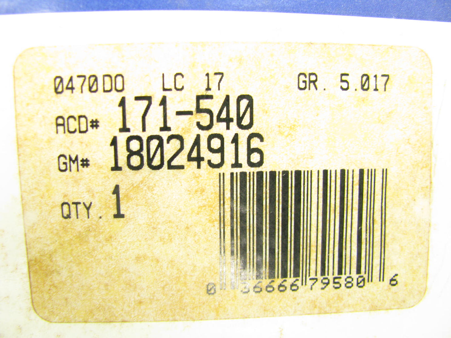 Acdelco 171-540 FRONT Disc Brake Pads