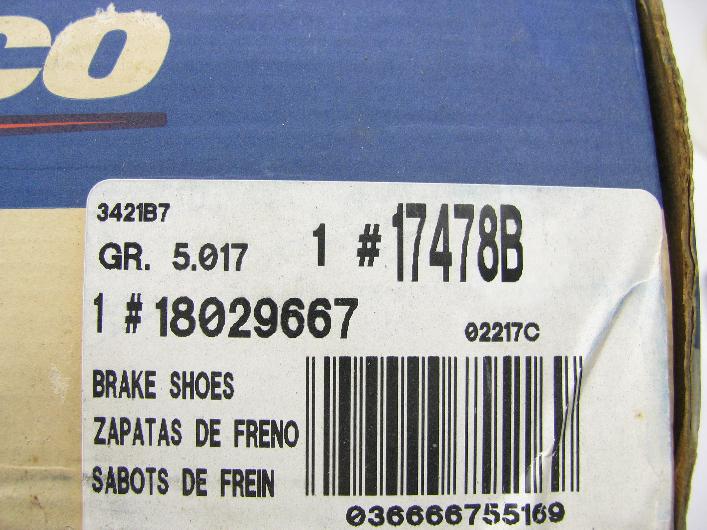 Acdelco 17478B Rear Drum Brake Shoes