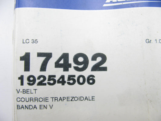 Acdelco 17492 Accessory Drive Belt - 0.53'' X 49.75'' - 36 Degree