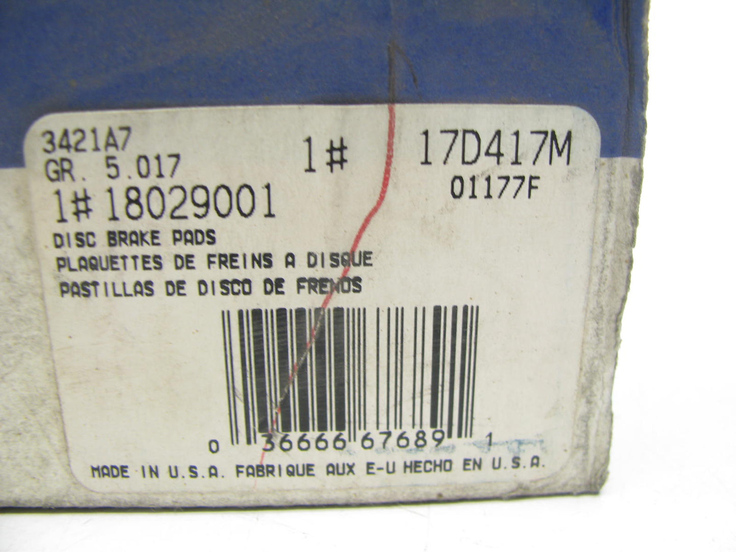 Acdelco 17D417M Front Disc Brake Pads - Semi-Metallic
