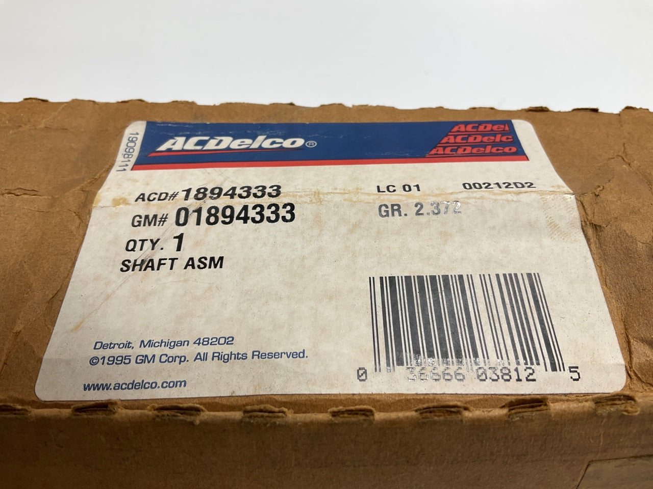 NOS OEM Acdelco 1894333 Distributor Main Shaft - 1978-1979 Corvette