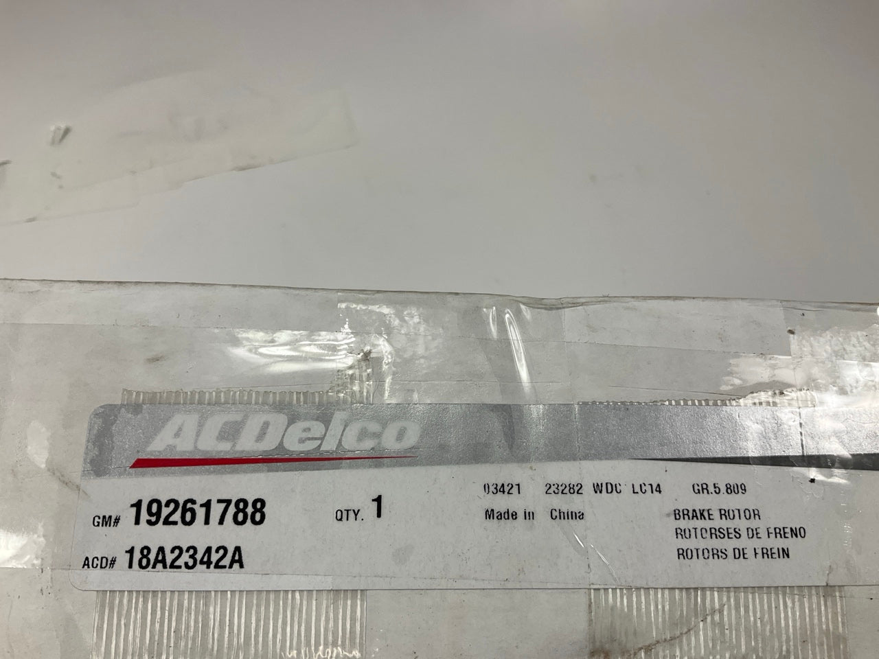 Acdelco 18A2342A Front Brake Rotor - 19261788