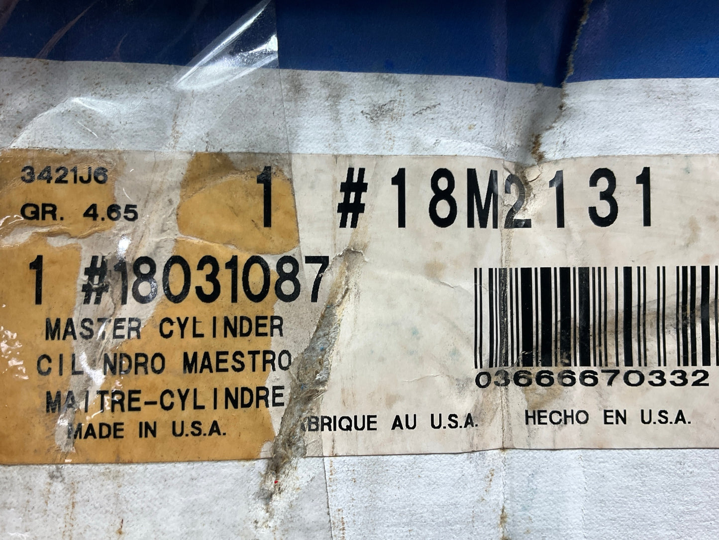 Acdelco 18M2131 OEM GM Clutch Master Cylinder - 1984-1992 Chevy Camaro, Firebird