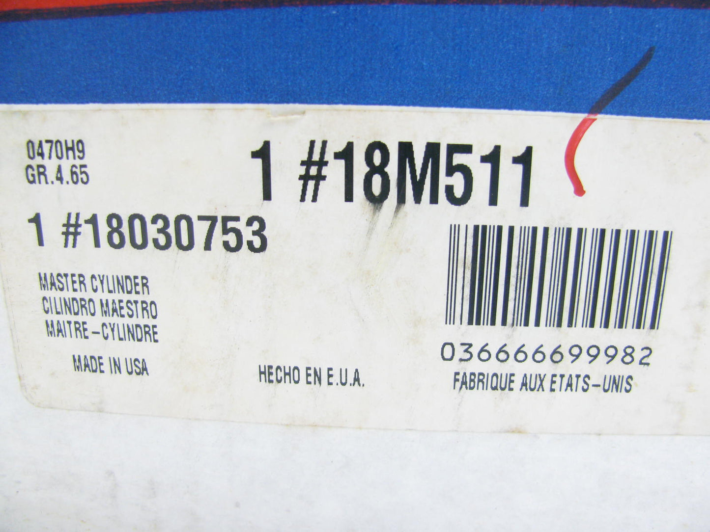 Acdelco 18M511 Brake Master Cylinder W/O ABS For 91-96 Thunderbird, 91-95 Taurus