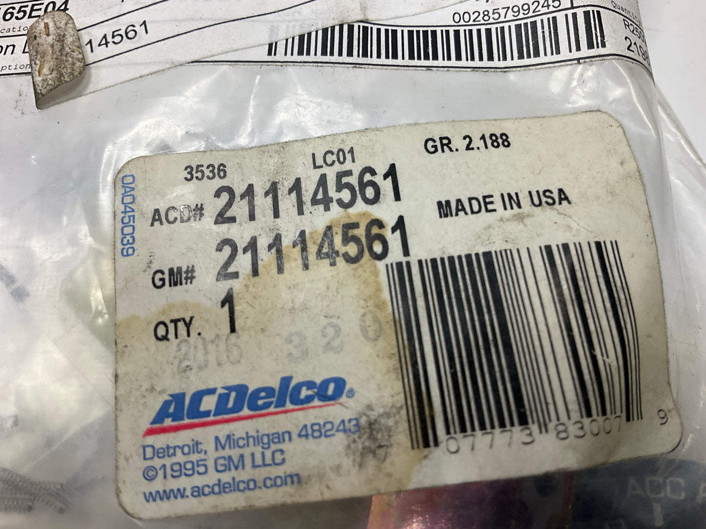 Acdelco 21114561 Ignition Lock Cylinder Repair Set