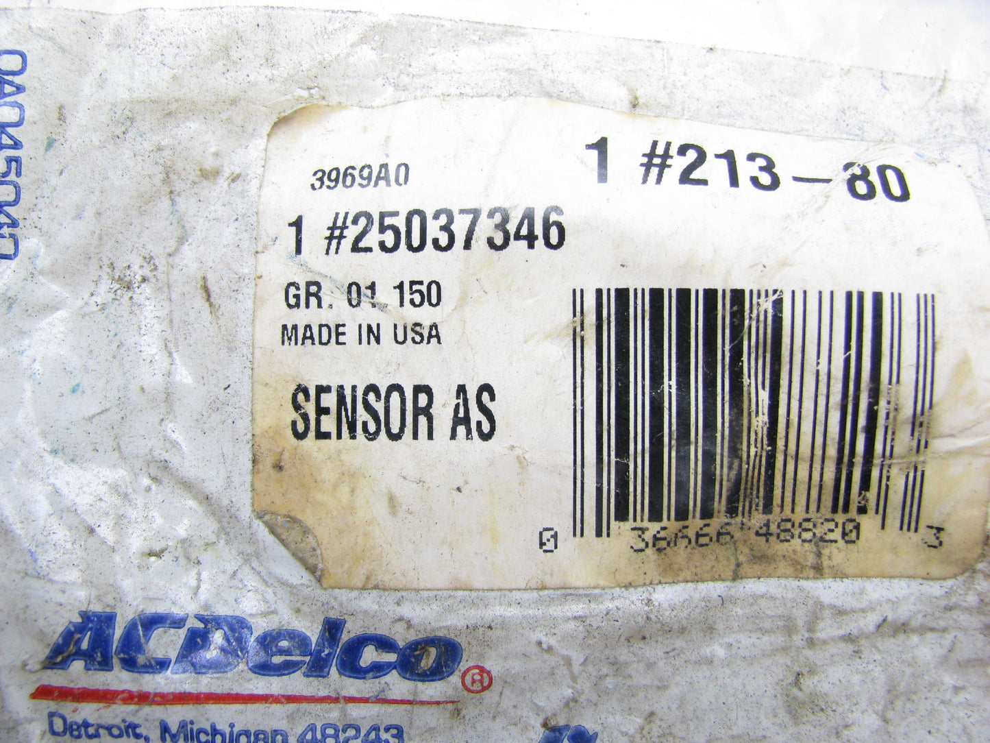 NEW GENUINE Acdelco 213-80 Coolant Temperature Sensor OEM GM # 25037346