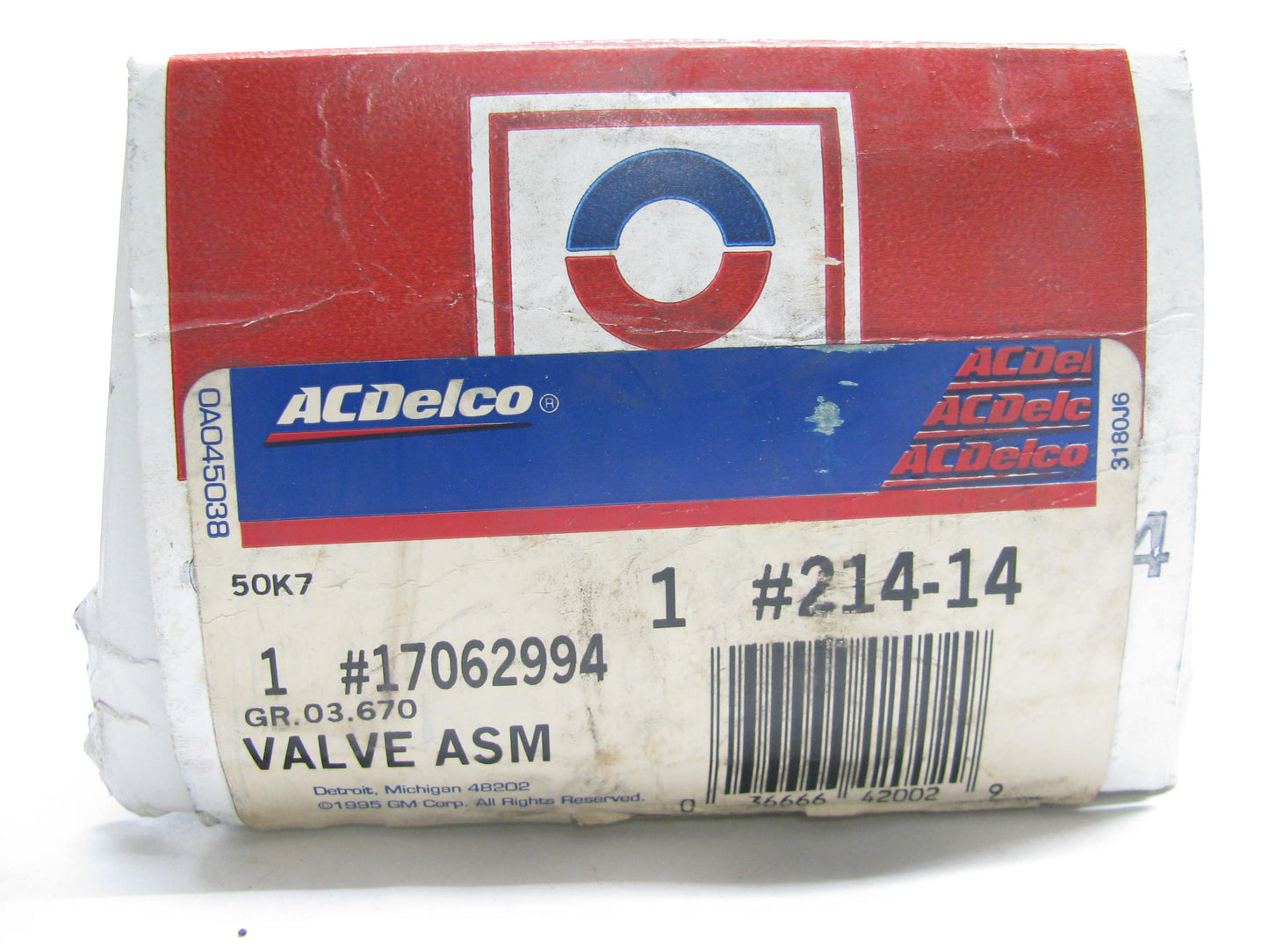 OEM GM 17062994 Acdelco 214-14 Air Bypass Diverter Smog Pump Valve