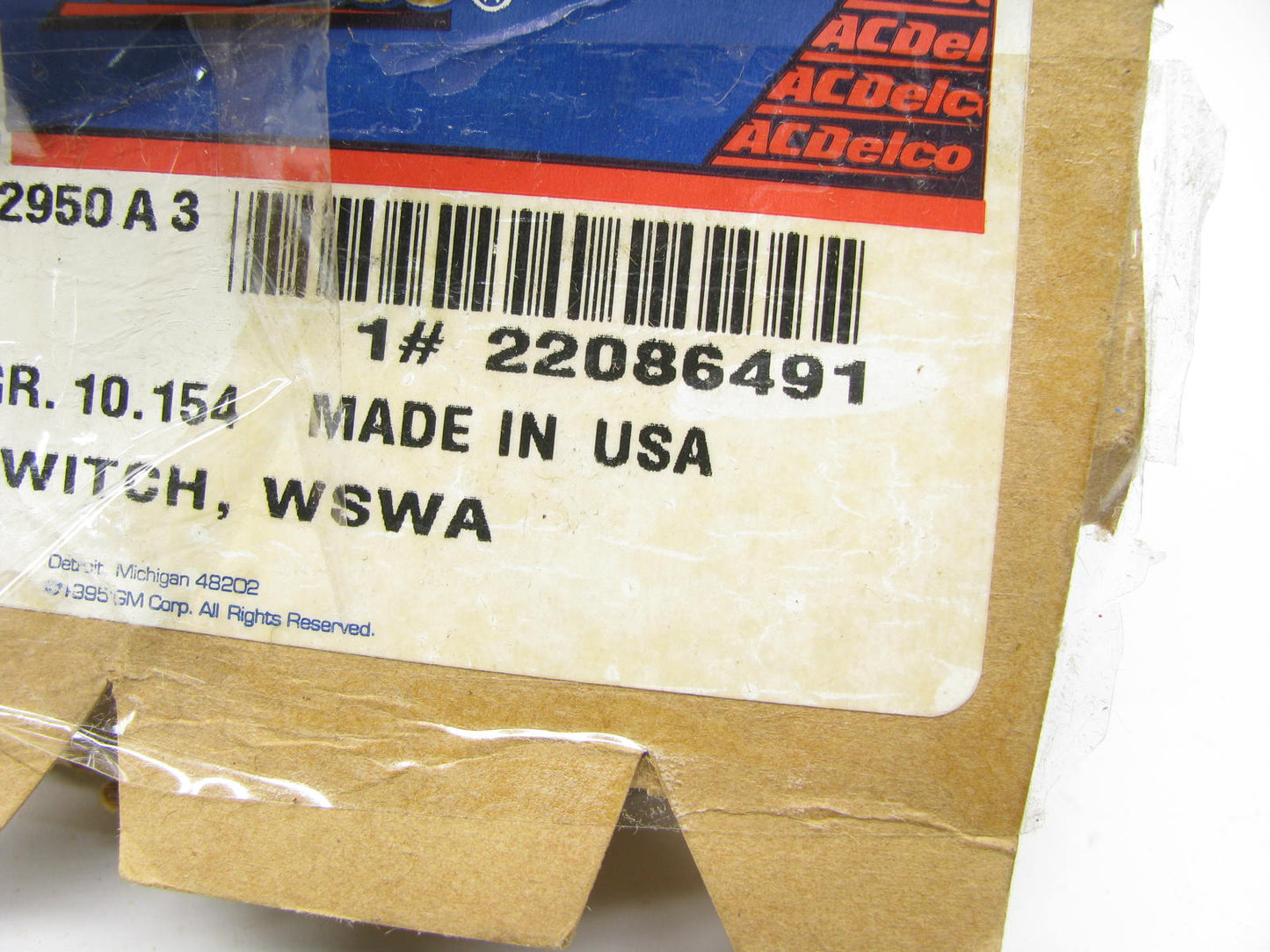OEM Acdelco 22086491 Washer Fluid Level Sensor