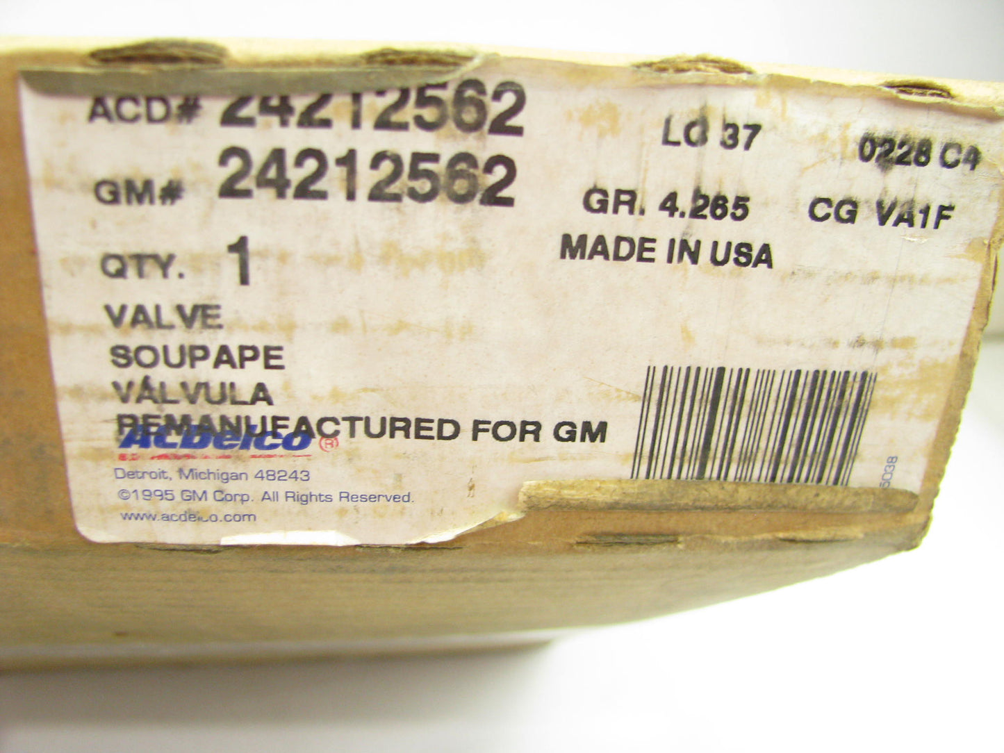 ACDelco GM 24212562 Reman - 1995-1996 4T60-E Auto Transmission VALVE BODY