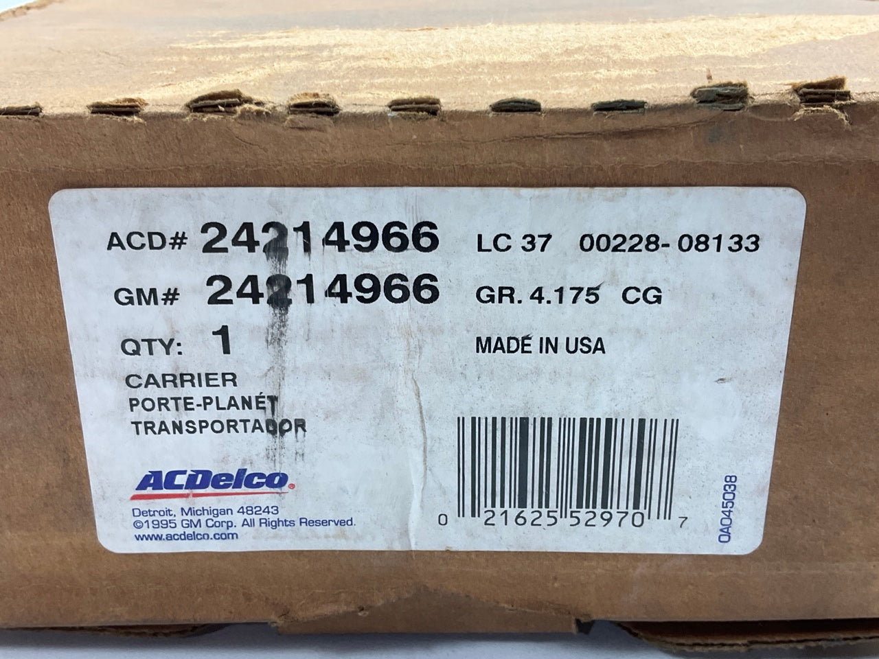 Acdelco 24214966 Automatic Transmission Output Carrier GM 4L80-E MN8