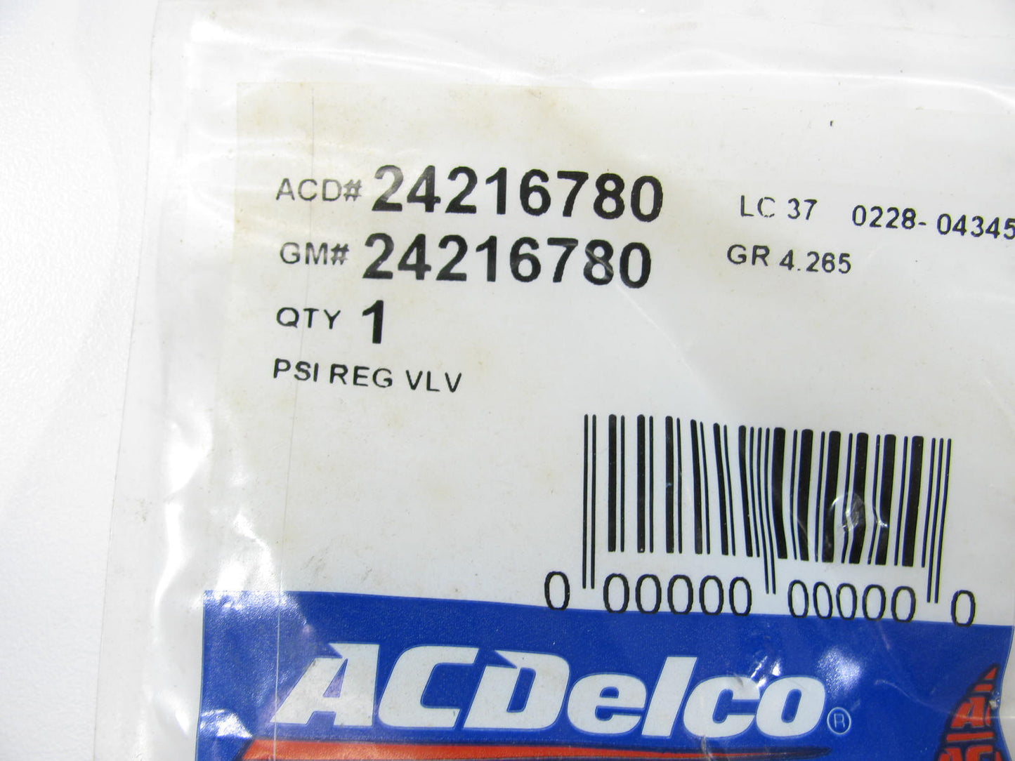 Acdelco 24216780 Automatic Transmission Pressure Regulator Valve