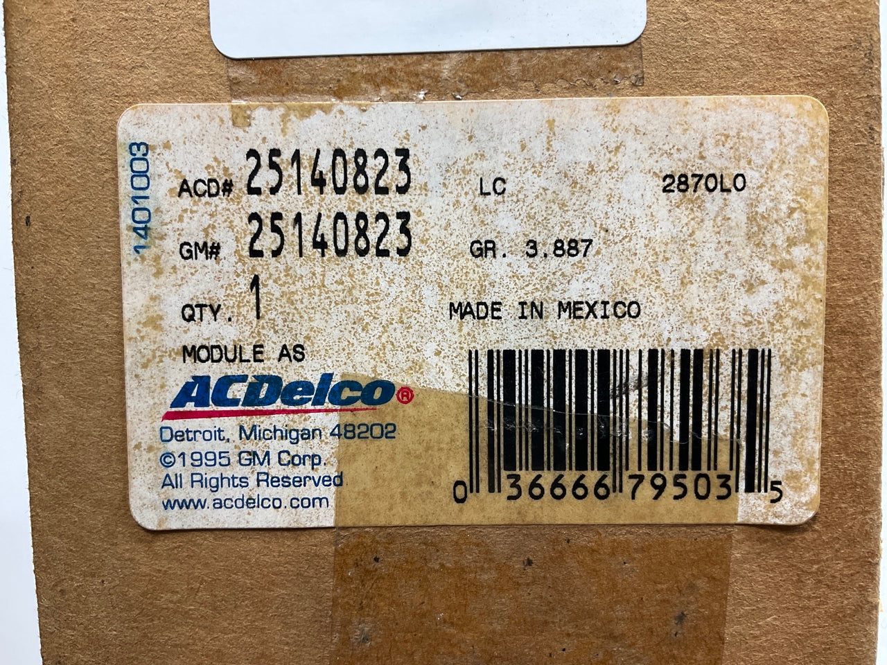 Acdelco 25140823 Cruise Control Module - 1995-1998 Firebird Camaro 3.8L V6 Only
