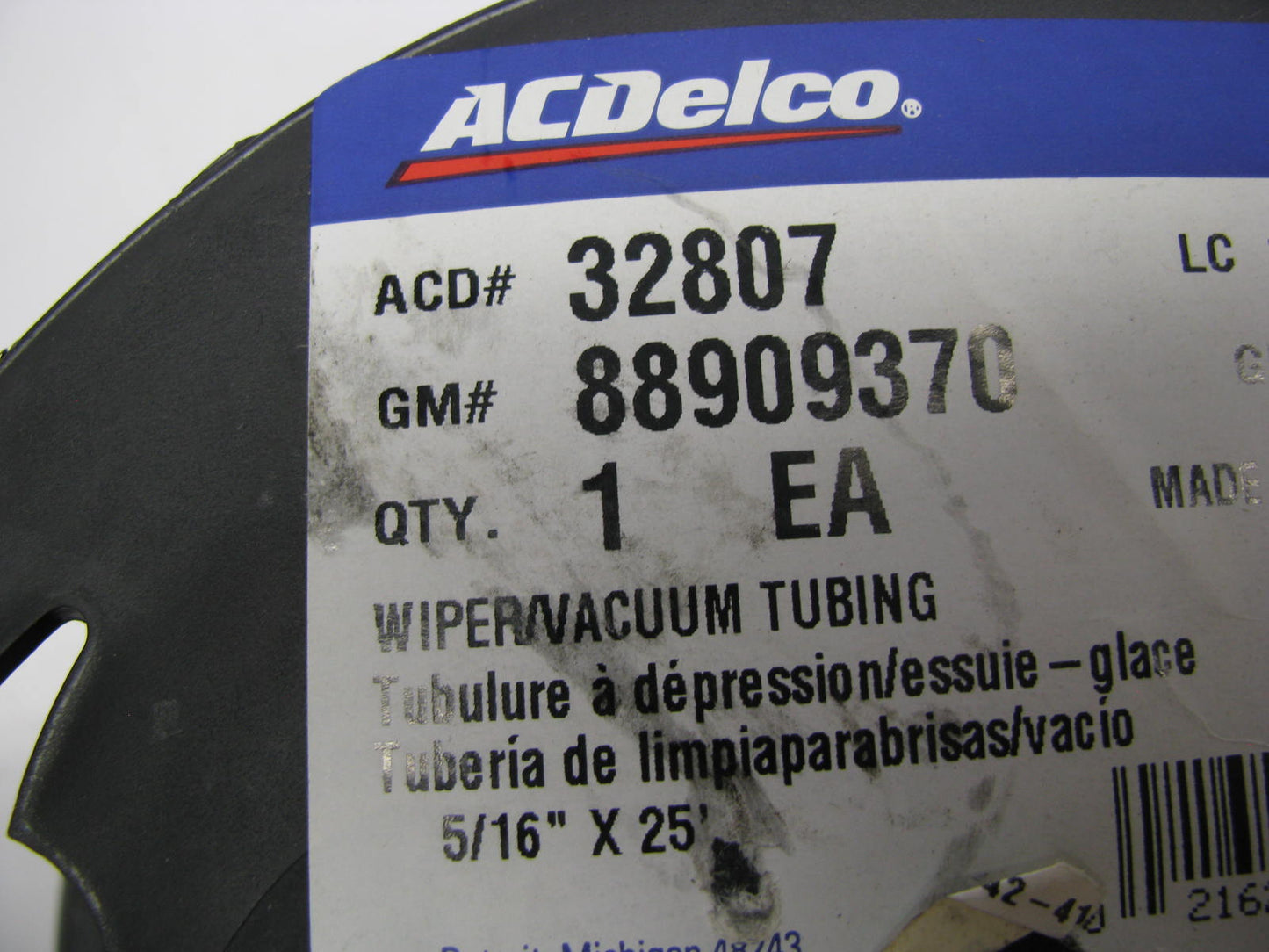 Acdelco 32807 Windshield Wiper Vacuum Tubing - 5/16'' X 25'