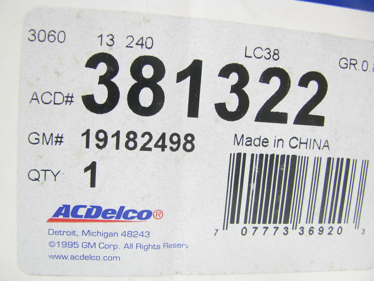 NEW Acdelco 381322 6 Speed Manual Transmisson Clutch Kit 8-3/8 X 21T X 15/16