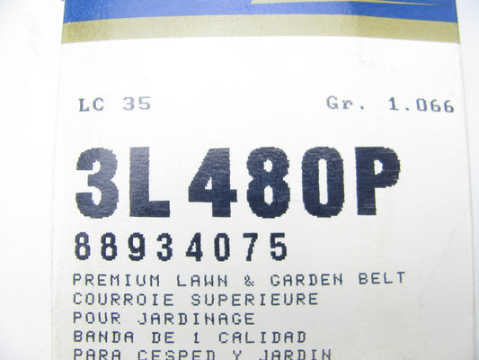 Acdelco 3L480P Power Equipment Accessory Drive Belt - 3L 3/8'' X 48''