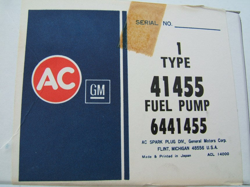 Acdelco 41455 Mechanical Kyosan Denki Fuel Pump - 1966-1970 Corolla 1.1L K 2K