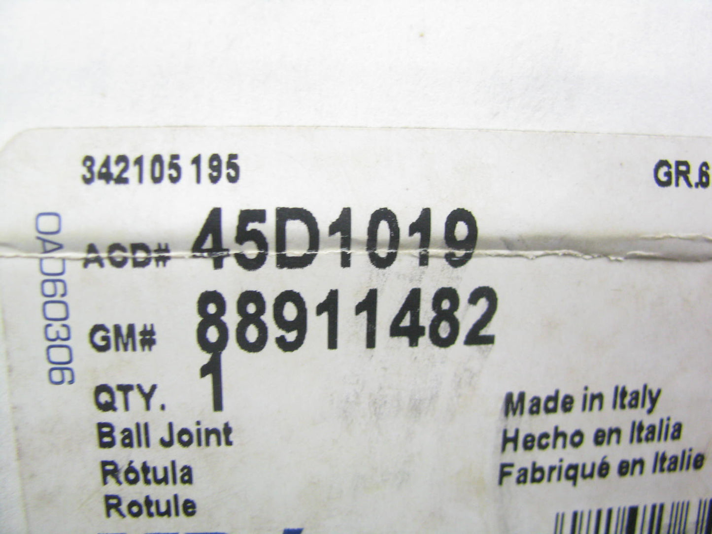 Acdelco 45D1019 Suspension Control Arm & Ball Joint Assembly - Front Left Upper