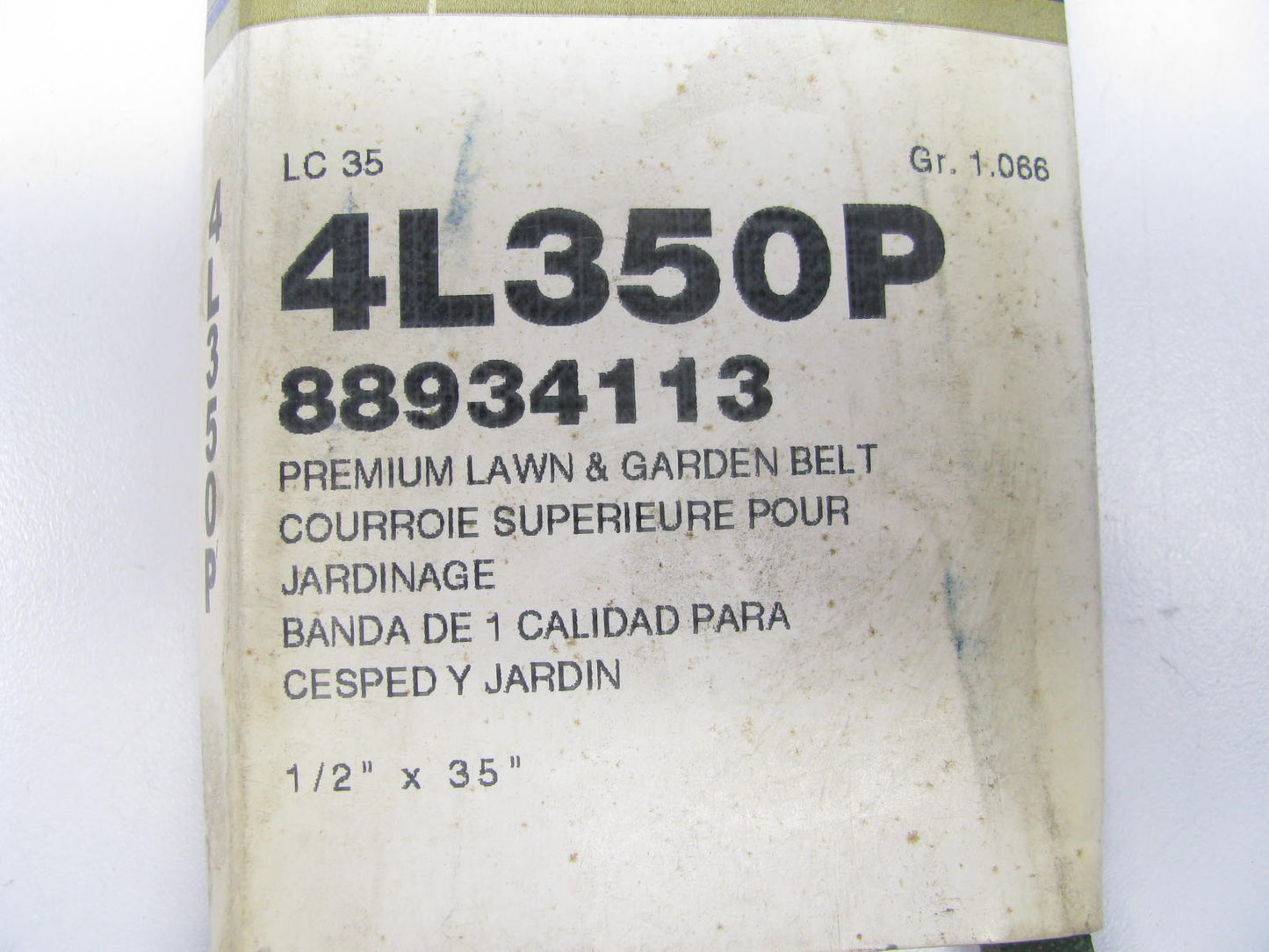 Acdelco 4L350P Lawn & Garden Power Equipment Accessory Drive Belt - 1/2'' X 35''