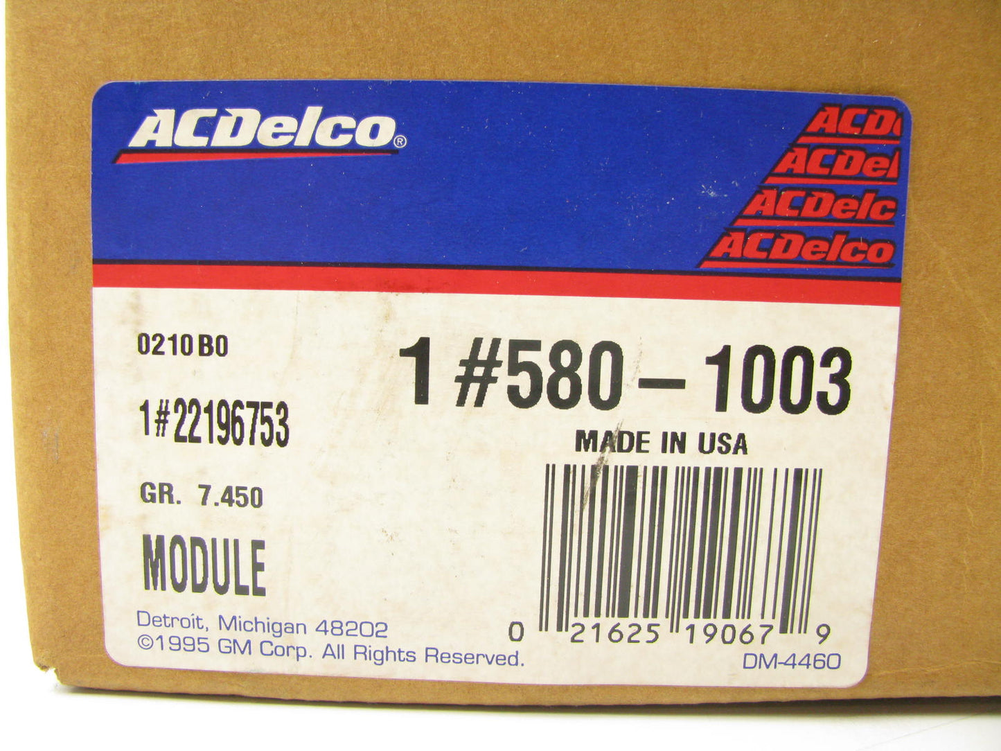 Acdelco 580-1003 Suspension Control Module For 1993-96 Seville, 1993-95 DeVille