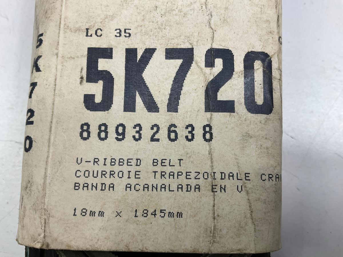 Acdelco 5K720 Serpentine Belt For 1991 Saturn SL, SL1