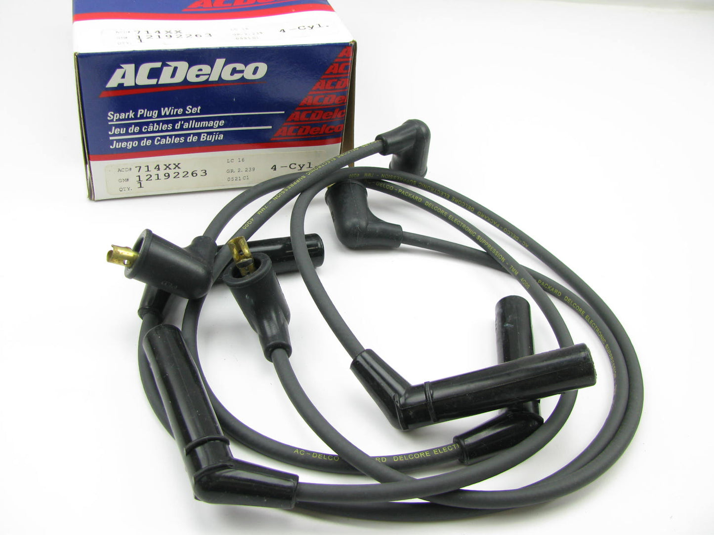Acdelco 714XX Ignition Spark Plug Wire Set - 1993-1996 Colt, Summit