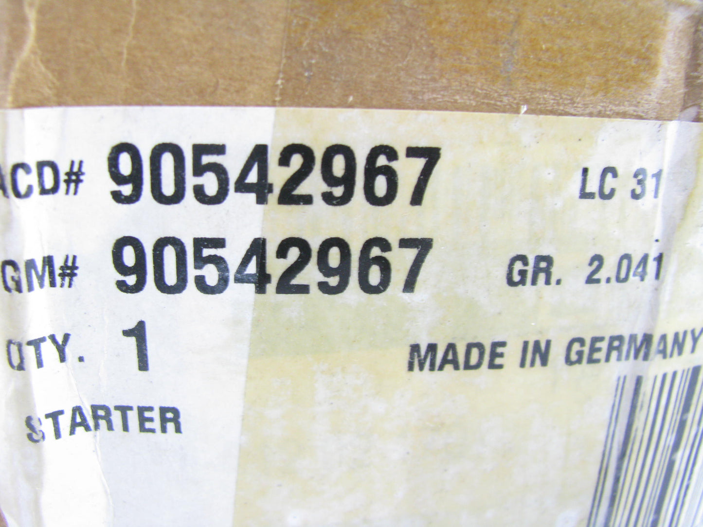 Acdelco 90542967 Starter Motor For 1997-2001 Cadillac Catera 3.0L-V6