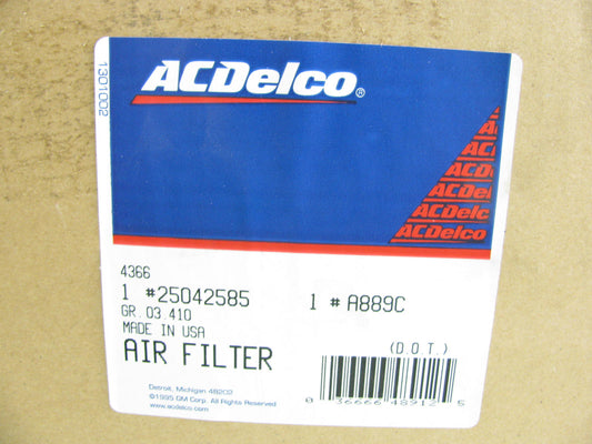 Acdelco A889C Air Filter Replaces 25042585 CAK2523 42522 A63028 LAF9001 AF514