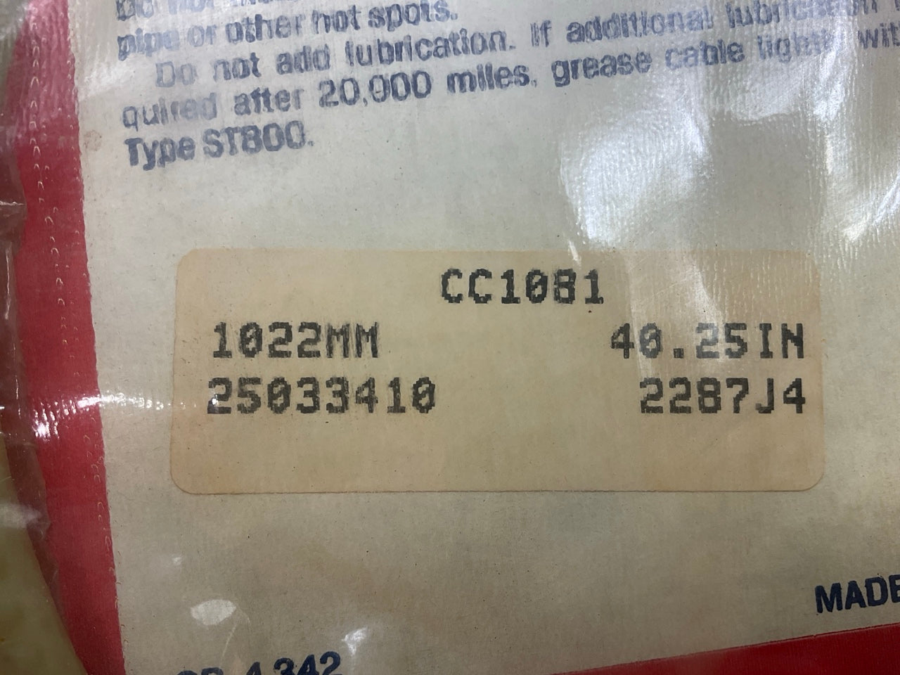 Acdelco CC1081 Speedometer Cable - 25033410