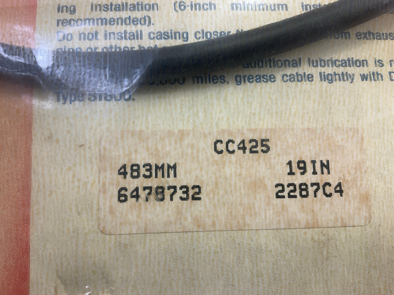 Acdelco CC425 Speedometer Cable - 6478732