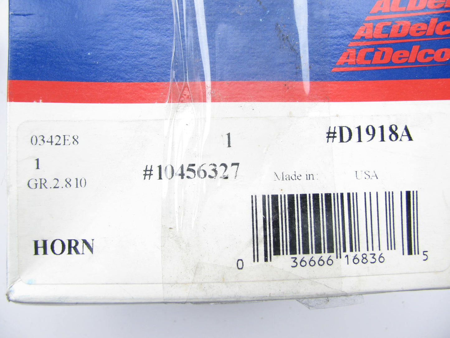 NEW GENUINE Acdelco D1918A Low Note Horn OEM GM # 10456327