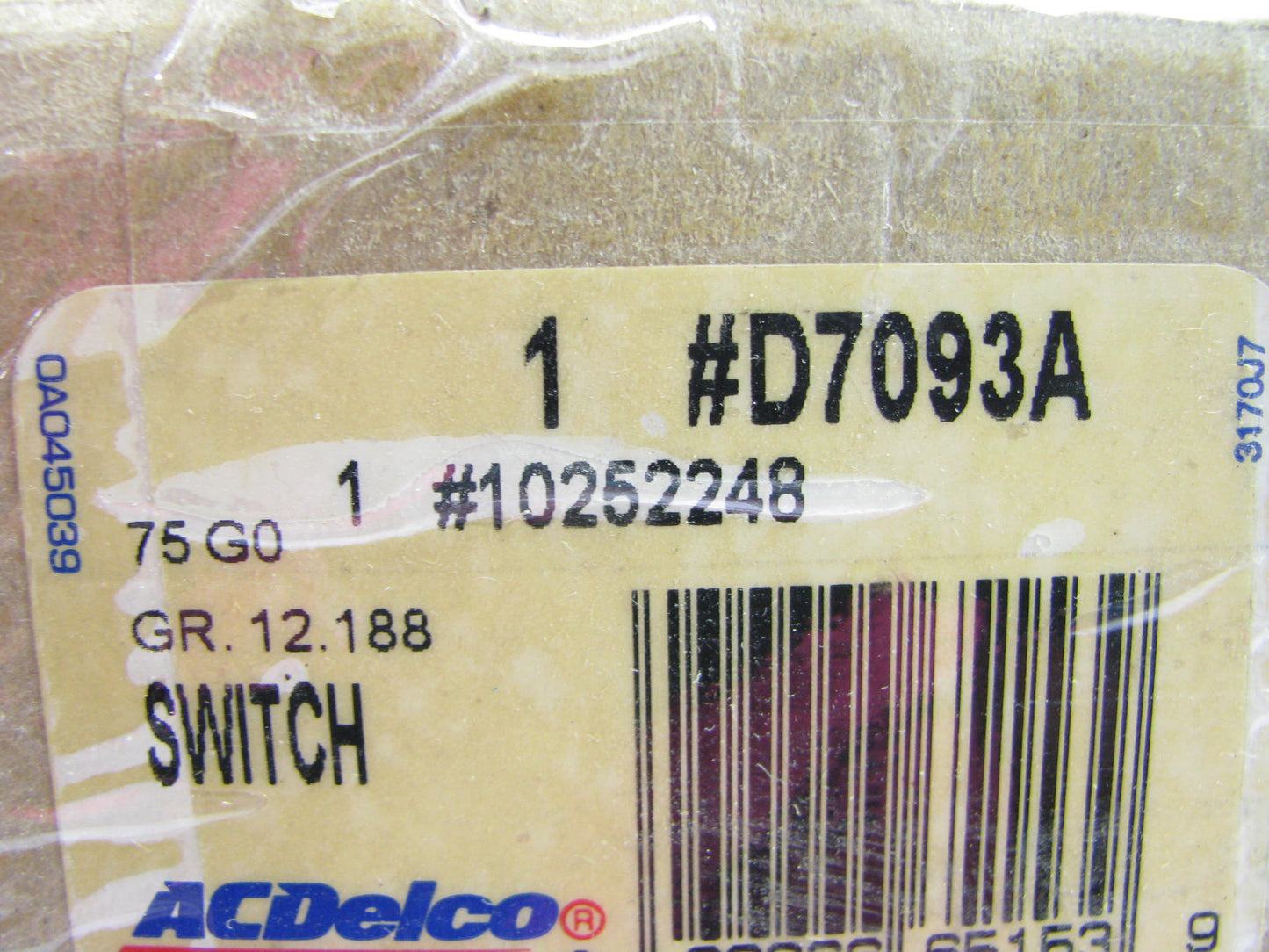 Acdelco D7093A - HVAC Blower Control Switch For 2000-2003 Silhouette, Montana