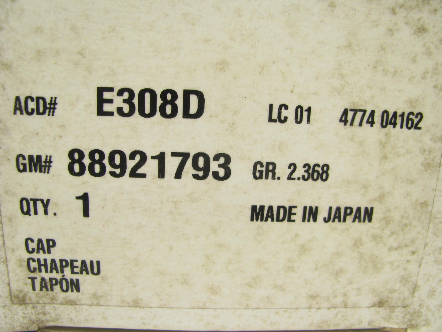 Acdelco E308D Ignition Distributor Cap for 1996-1998 Mitsubishi Galant 2.4L-L4
