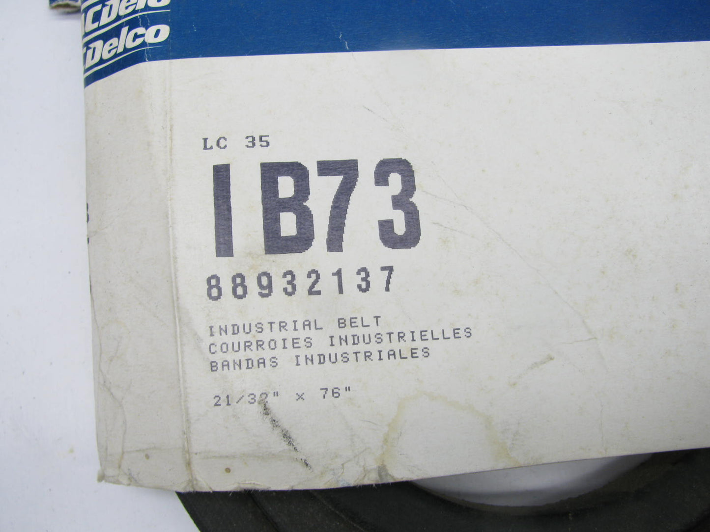 Acdelco IB73 Industrial Accessory Drive Belt - B 21/32'' X 76''