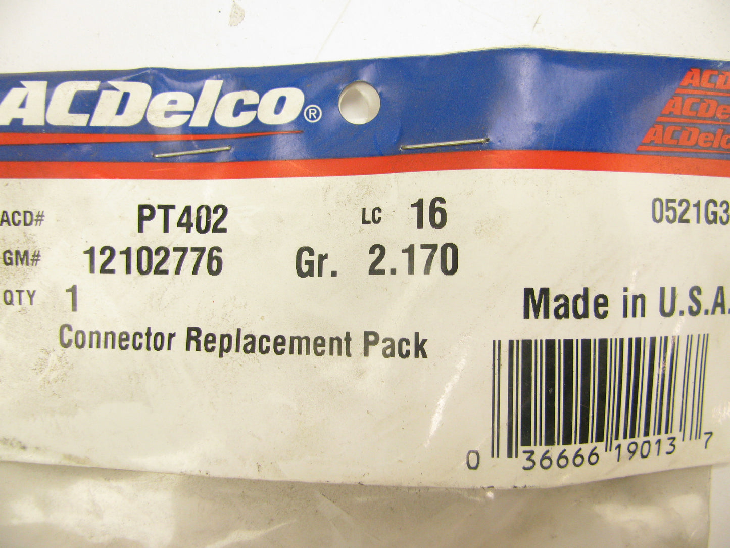 Acdelco PT1025 Body Harness Connector