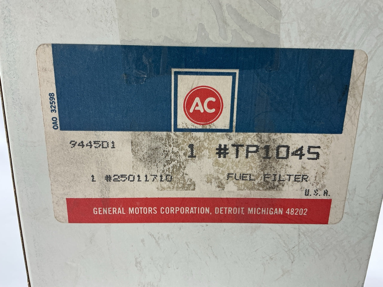 Acdelco TP1045 Diesel Fuel Water Separator Filter - Replaces 33210, PF7890