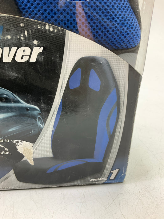 (2) AE 5075585 Sport Performance Black & Blue Universal Bucket Seat Cover