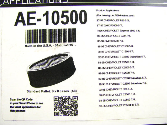 AEM High-flow Air Filter 1979-1995 Chevy Pickup C1500 C2500 Silverado 305 350 V8