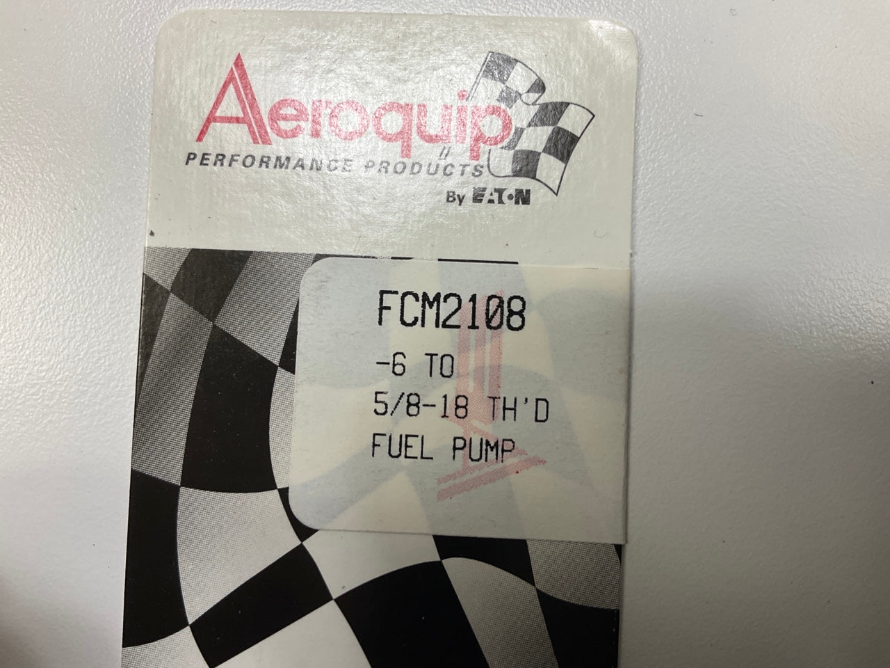 (2) Aeroquip FCM2108 Fuel Pump Adapter Fitting, -6 AN To Inverted Flare 5/8''-18''