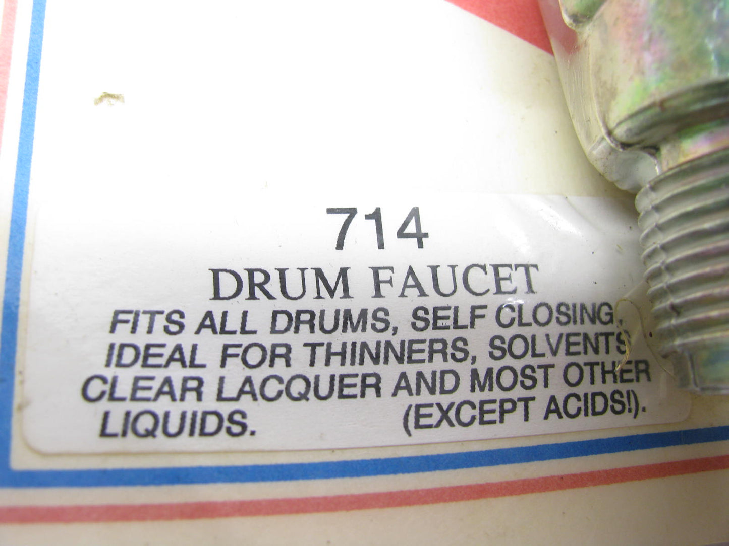 AES 714 Drum Faucet 3/4'' ½ NPT Male. Zinc Plated Inside And Outside