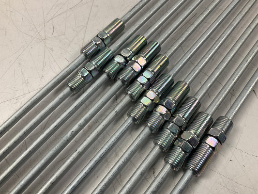(10) AGS BL-330 Brake Lines - 3/16'' X 30'', SAE US Thread 3/8-24 Inch Fittings