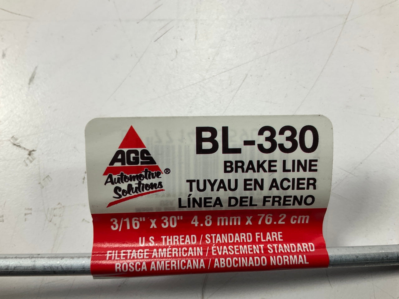 (10) AGS BL-330 Brake Lines - 3/16'' X 30'', SAE US Thread 3/8-24 Inch Fittings