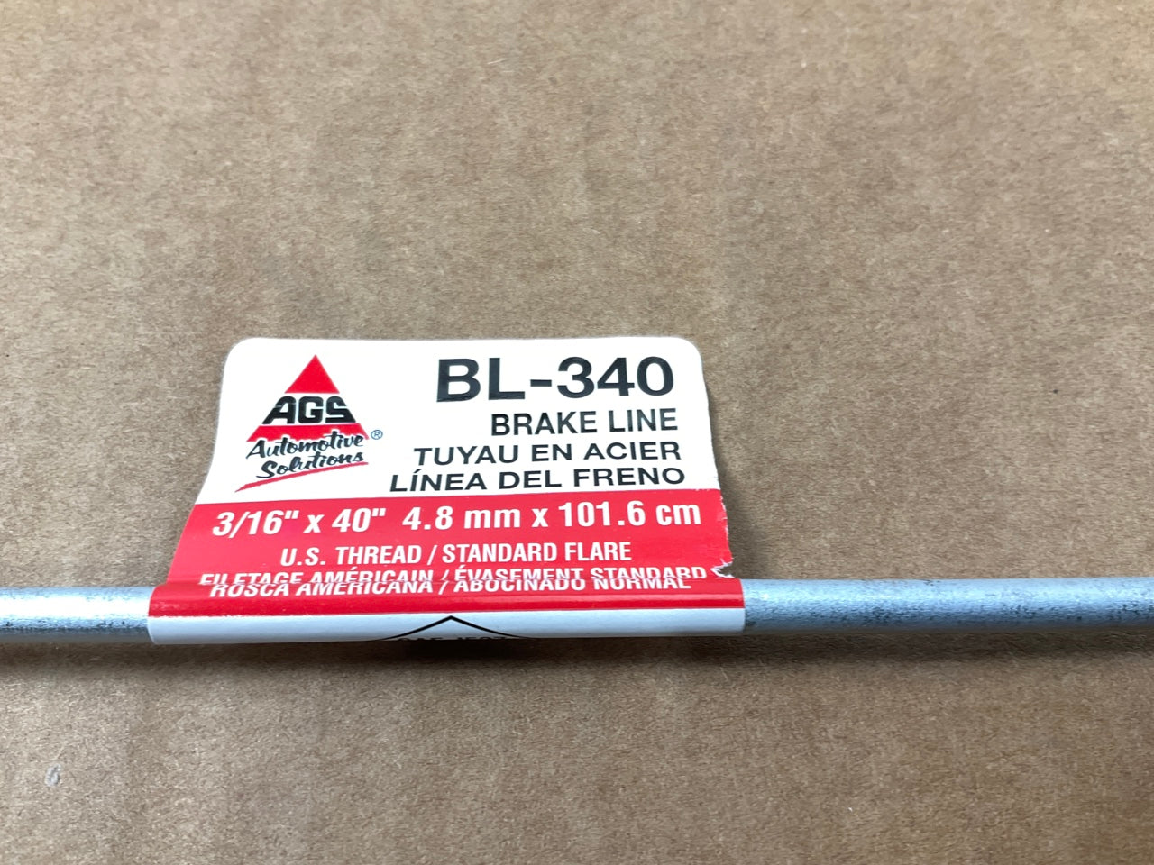 (10) AGS BL-340 Brake Lines, 3/16'' X 40'', 3/8 - 24 IN Threads