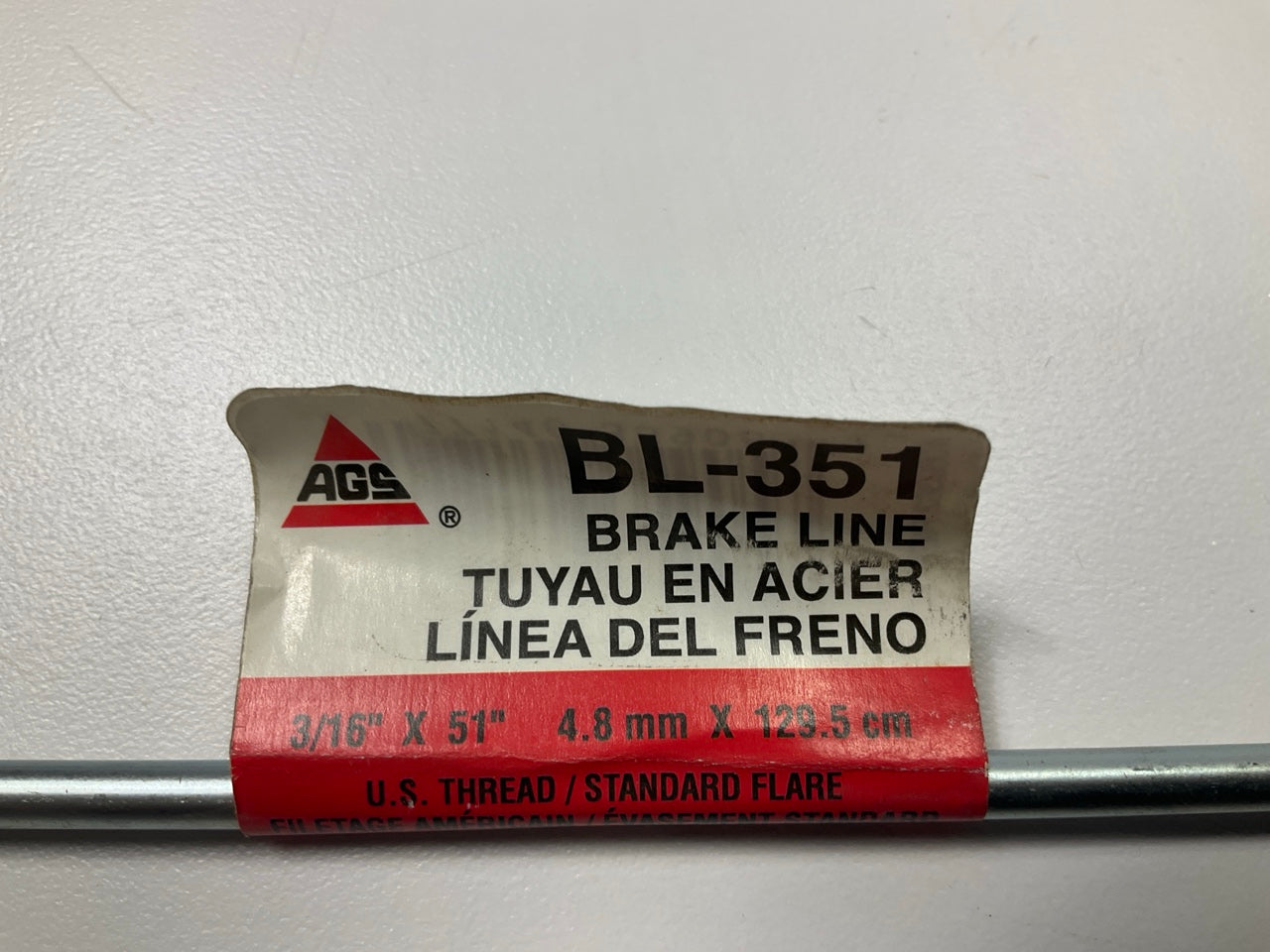 (5) AGS BL-351 Universal Domestic Steel Brake Line, 3/16'' X 51''