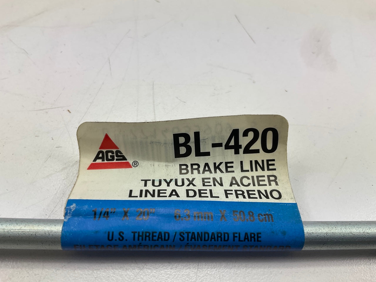 AGS BL-420 Universal Domestic Steel Brake Line, 1/4'' X 20''