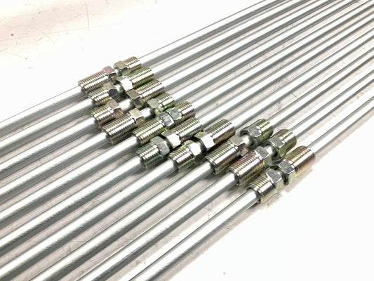 (10) AGS BL-460 Steel Brake Lines - 1/4'' X 60'', 7/16-24 SAE Fittings