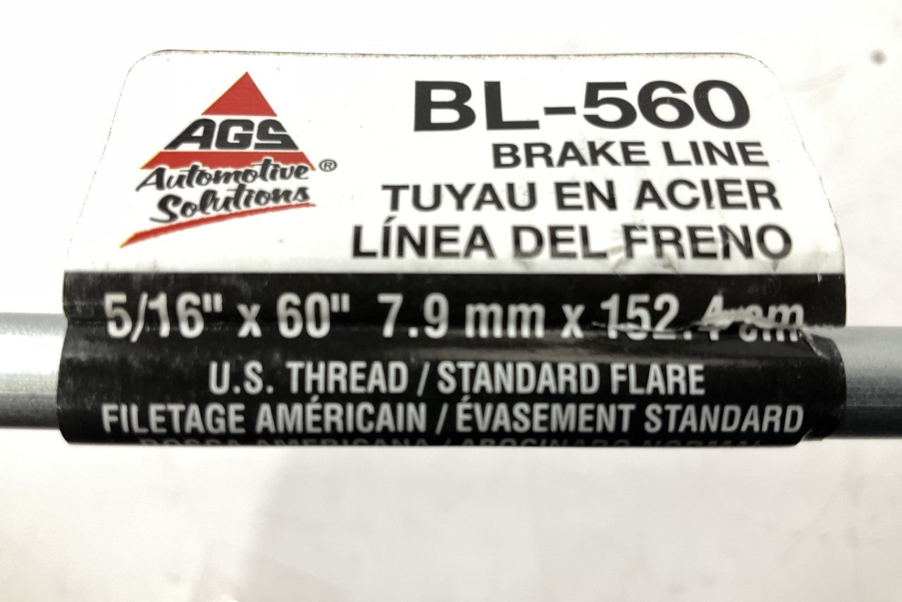 (5) AGS BL-560 5/16'' X 60'' Brake Lines, 1/2-20 Inch Fittings