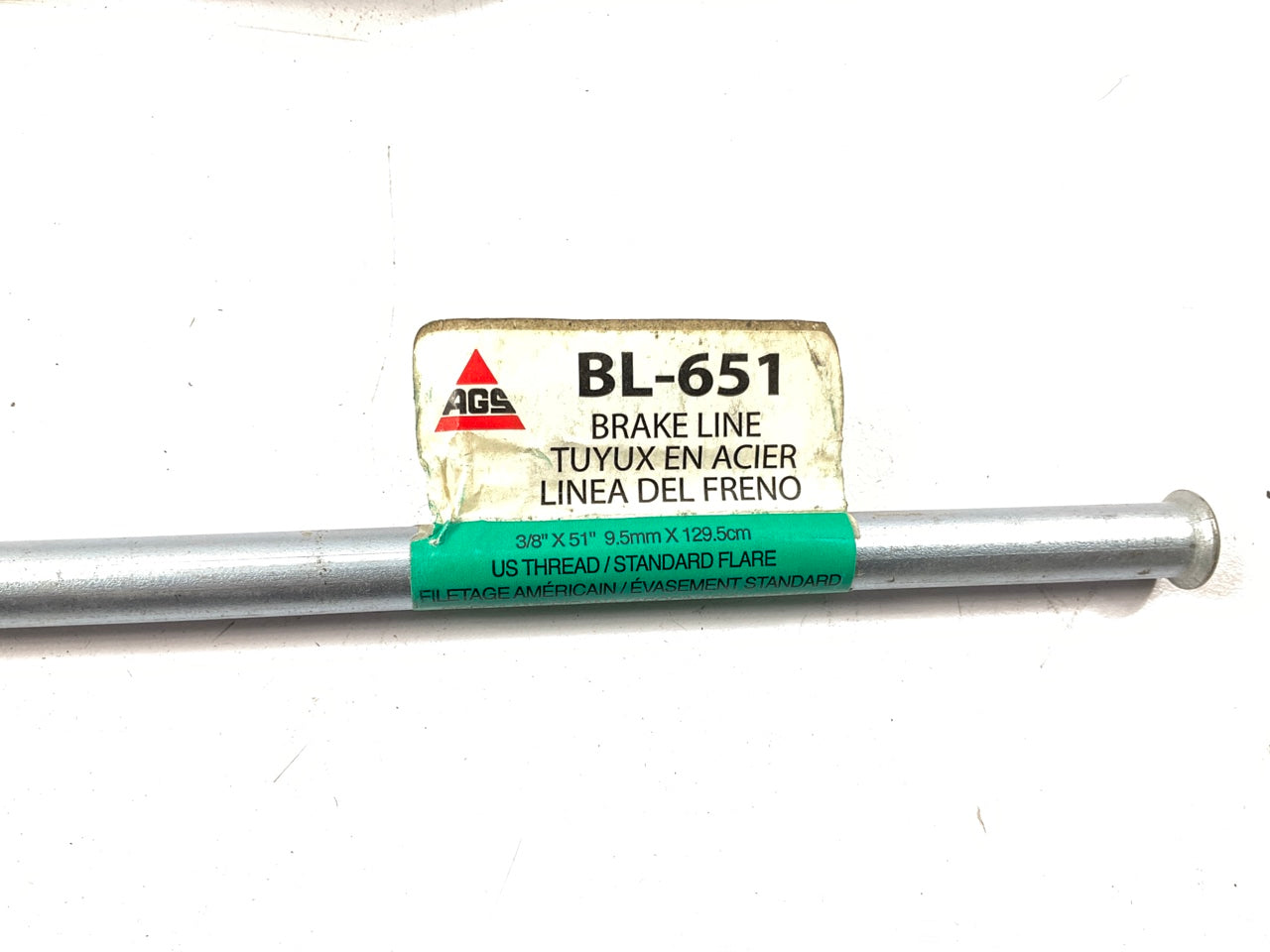 (3) AGS BL-651 Universal Domestic Steel Brake Line, 3/8'' X 51''